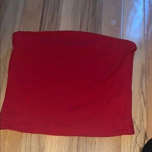 BRANDY RED TUBE TOP SIZE MEDIUM